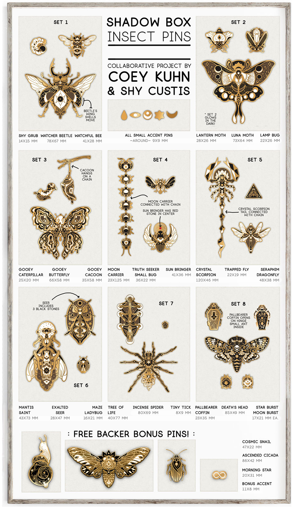 Shadow Box Insect Pins by Shy Custis — Kickstarter